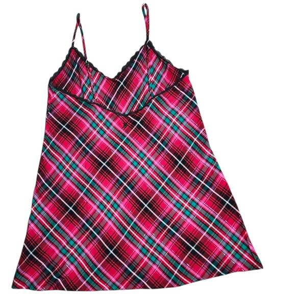 Victoria’s Secret Red Holiday Plaid Nightgown Slip‎ Dress Size XL Lingerie - Picture 4 of 7